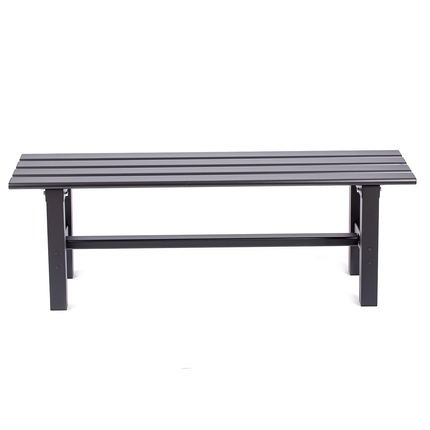 TECSPACE Aluminum Outdoor Patio Bench Black 35.4 x 14.2 x 15.7 inches Light Weight High Load-Bearing Outdoor Patio Bench