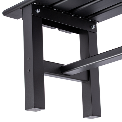 TECSPACE Aluminum Outdoor Patio Bench Black,59.1 x 14.2X 15.7 inches,Light Weight High Load-Bearing,Outdoor Bench