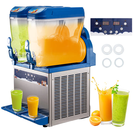 TECSPACE Slushy Machine, 8 Gallons Commercial Slushy Machine 500 W, Slushy Maker for Margarita, Cocktail, Wine, Daiquiri