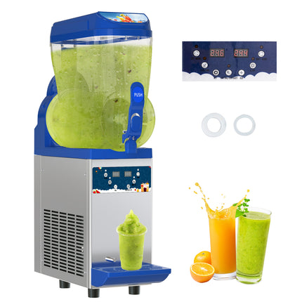 TECSPACE Slushy Machine, 8 Gallons Commercial Slushy Machine 500 W, Slushy Maker for Margarita, Cocktail, Wine, Daiquiri
