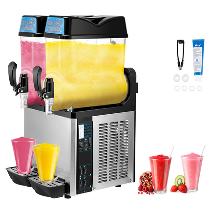 TECSPACE Slushy Machine, 8 Gallons Commercial Slushy Machine 500 W, Slushy Maker for Margarita, Cocktail, Wine, Daiquiri